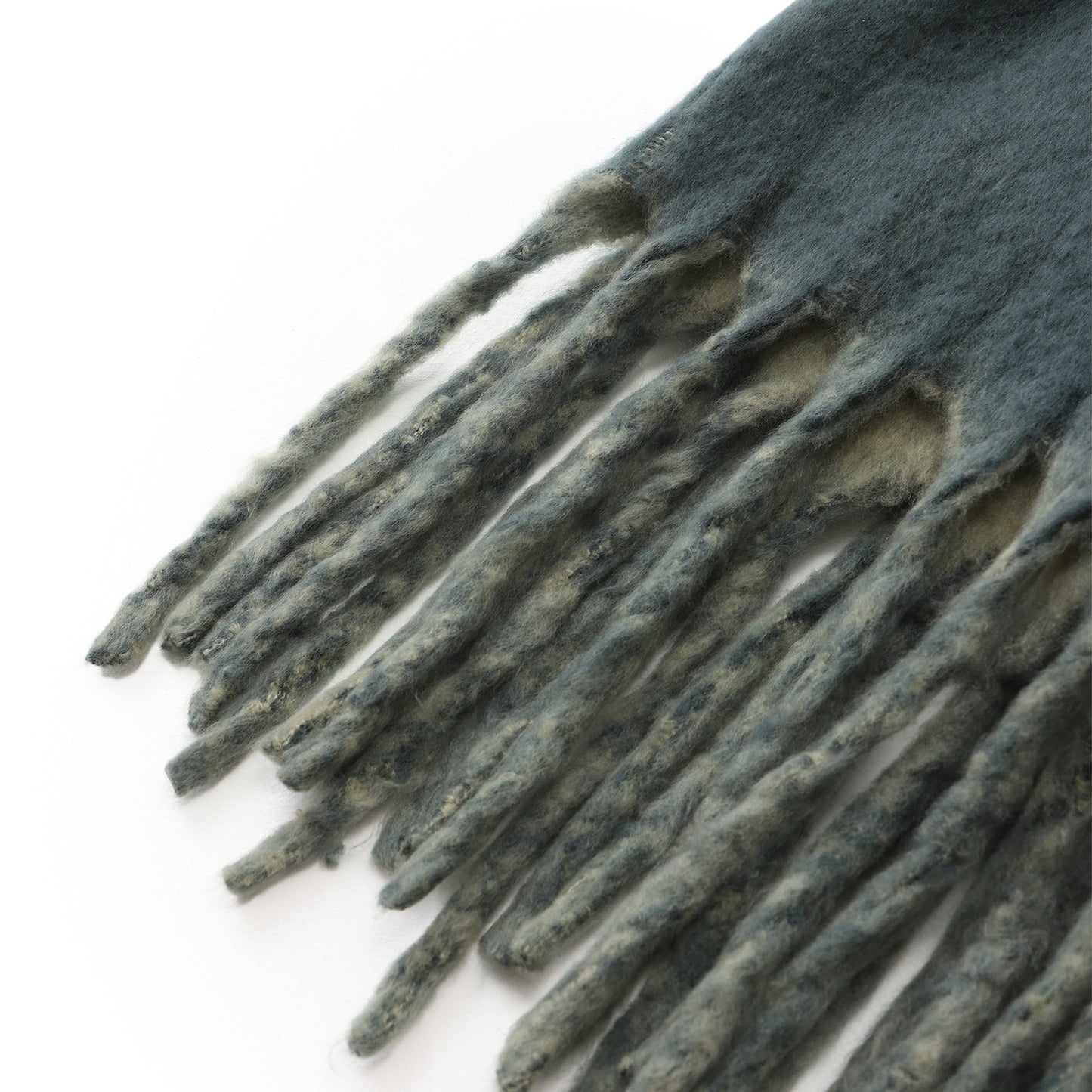 Two-tone winter scarf dark green & light green