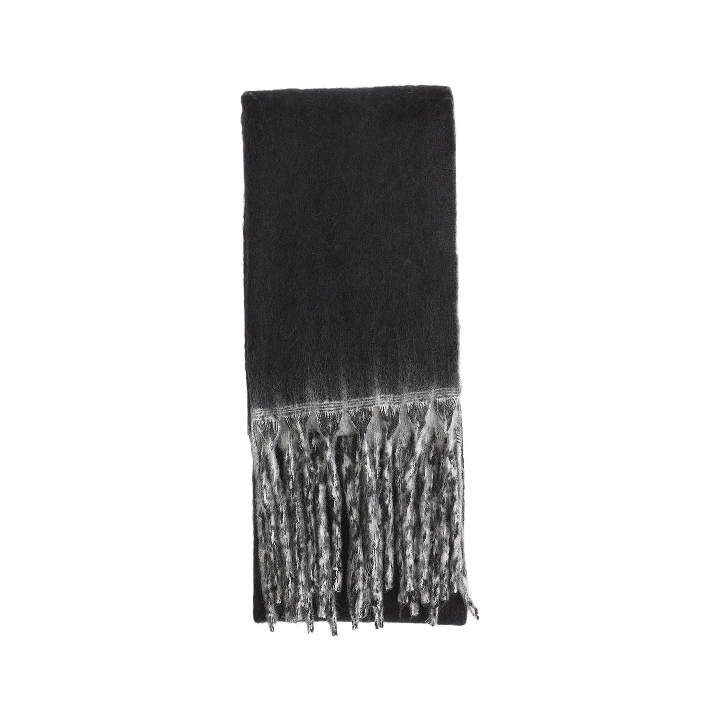 Two-tone winter scarf black & grey