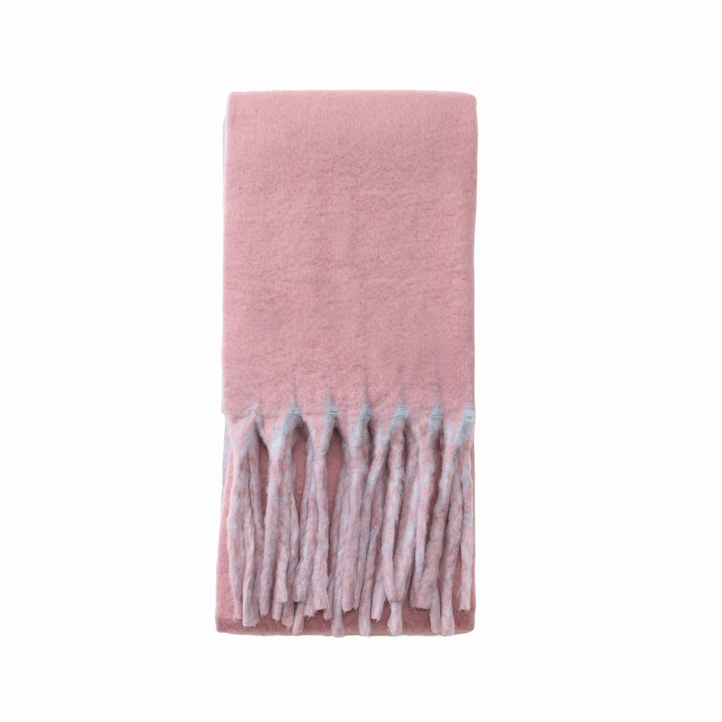 Two-tone winter scarf pink & blue