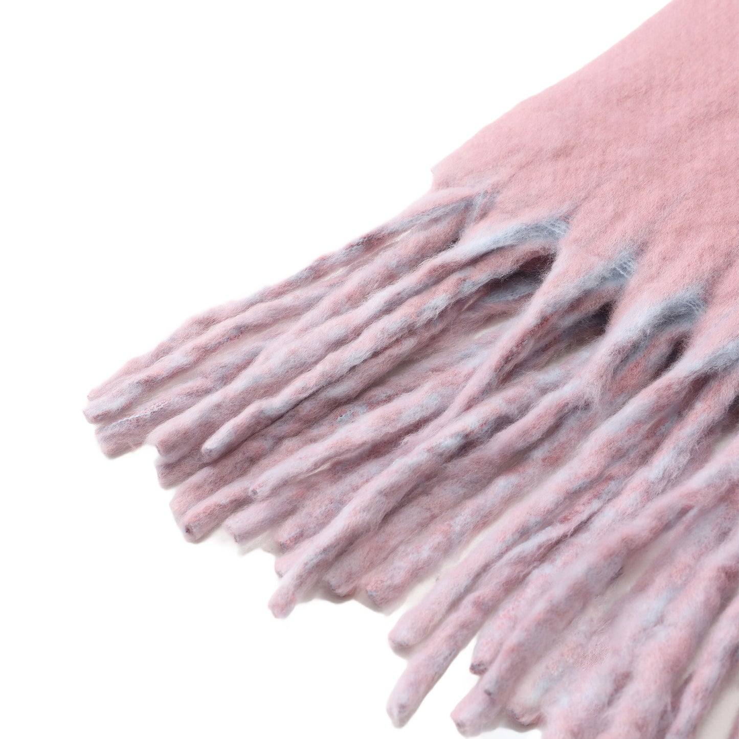 Two-tone winter scarf pink & blue