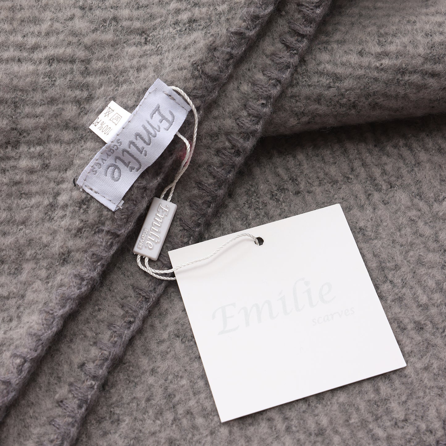 Winter scarf triangle - dark grey