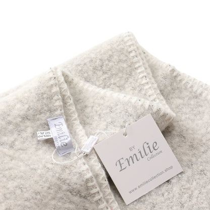 Winter scarf triangle -light grey