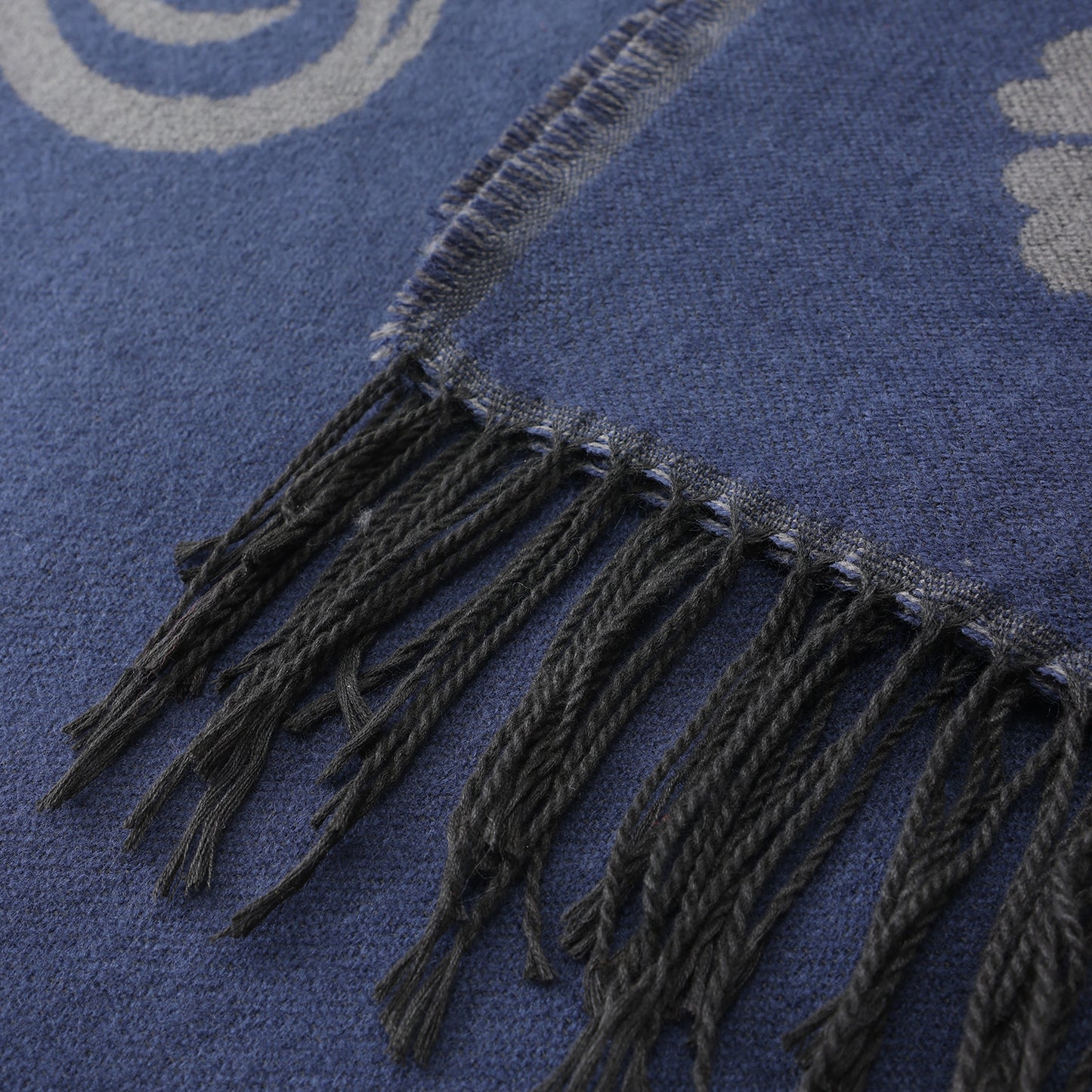 Winter Poncho navy blue