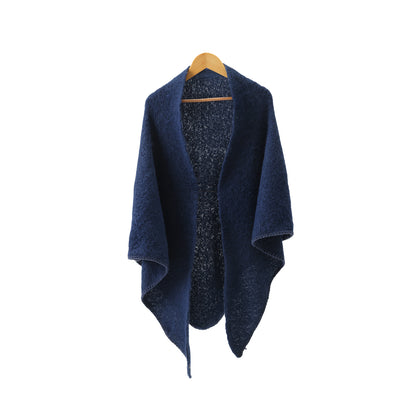 Winter scarf triangle  navy blue