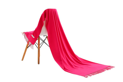 Pashmina sjaal fuchsia roze