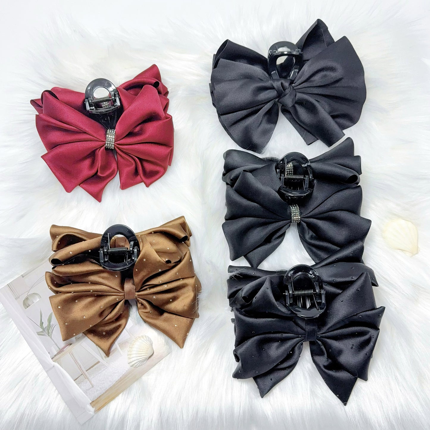 Hair clip black bow