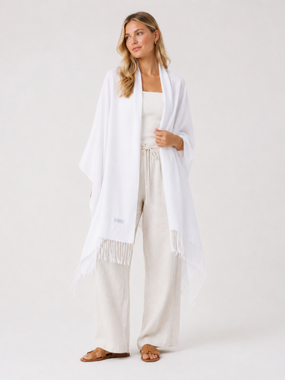 Omslagdoek pashmina XL - Wit