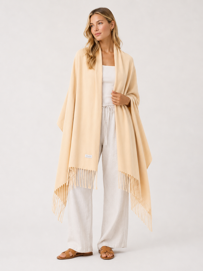 Omslagdoek pashmina XL - Beige