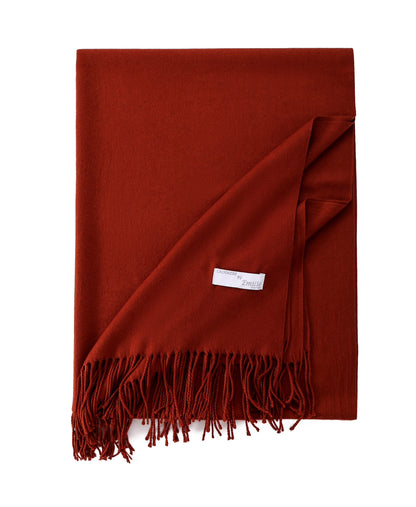 Pashmina sjaal kastanjebruin