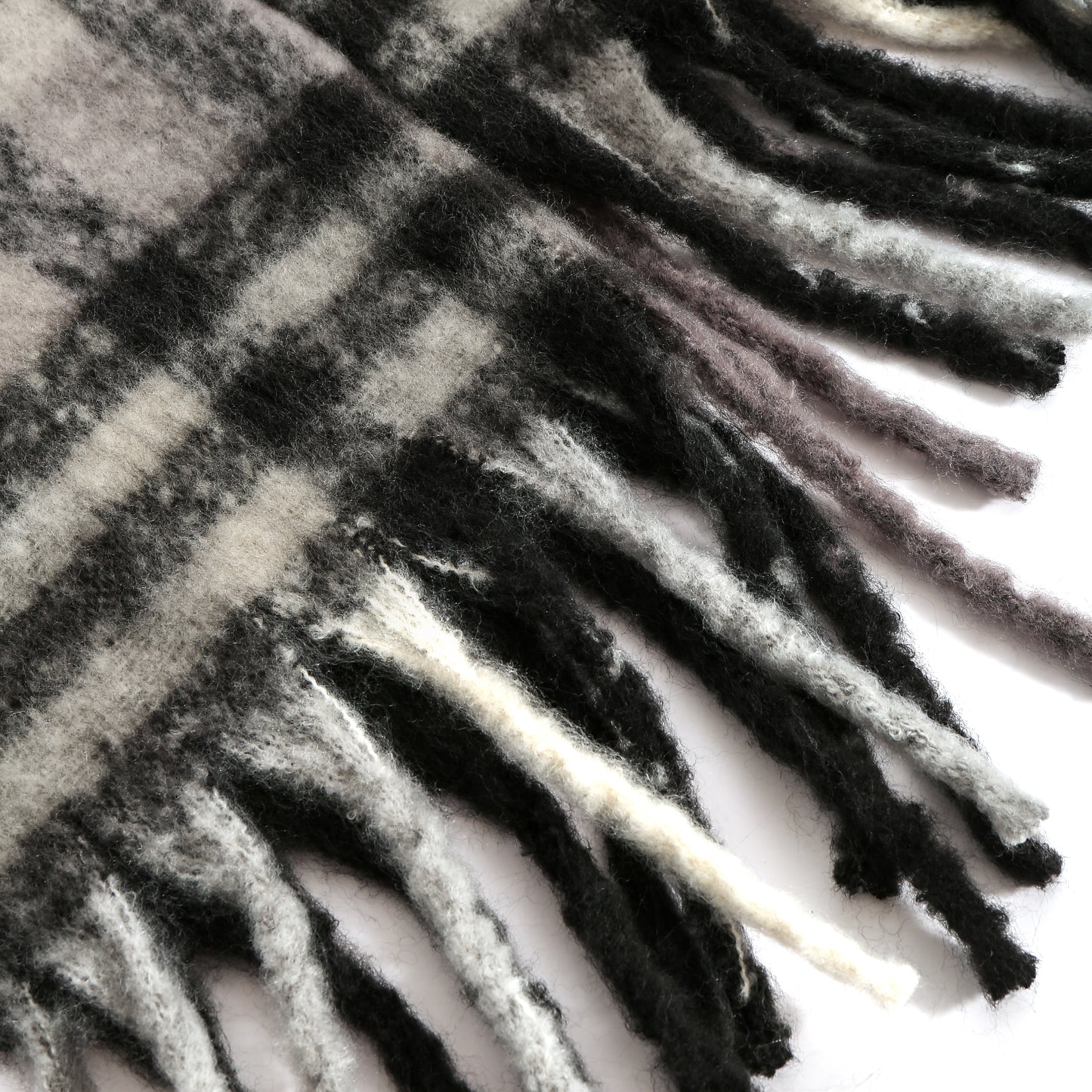 Wintersjaal grijs zwart