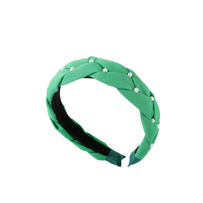 Haarband parels groen