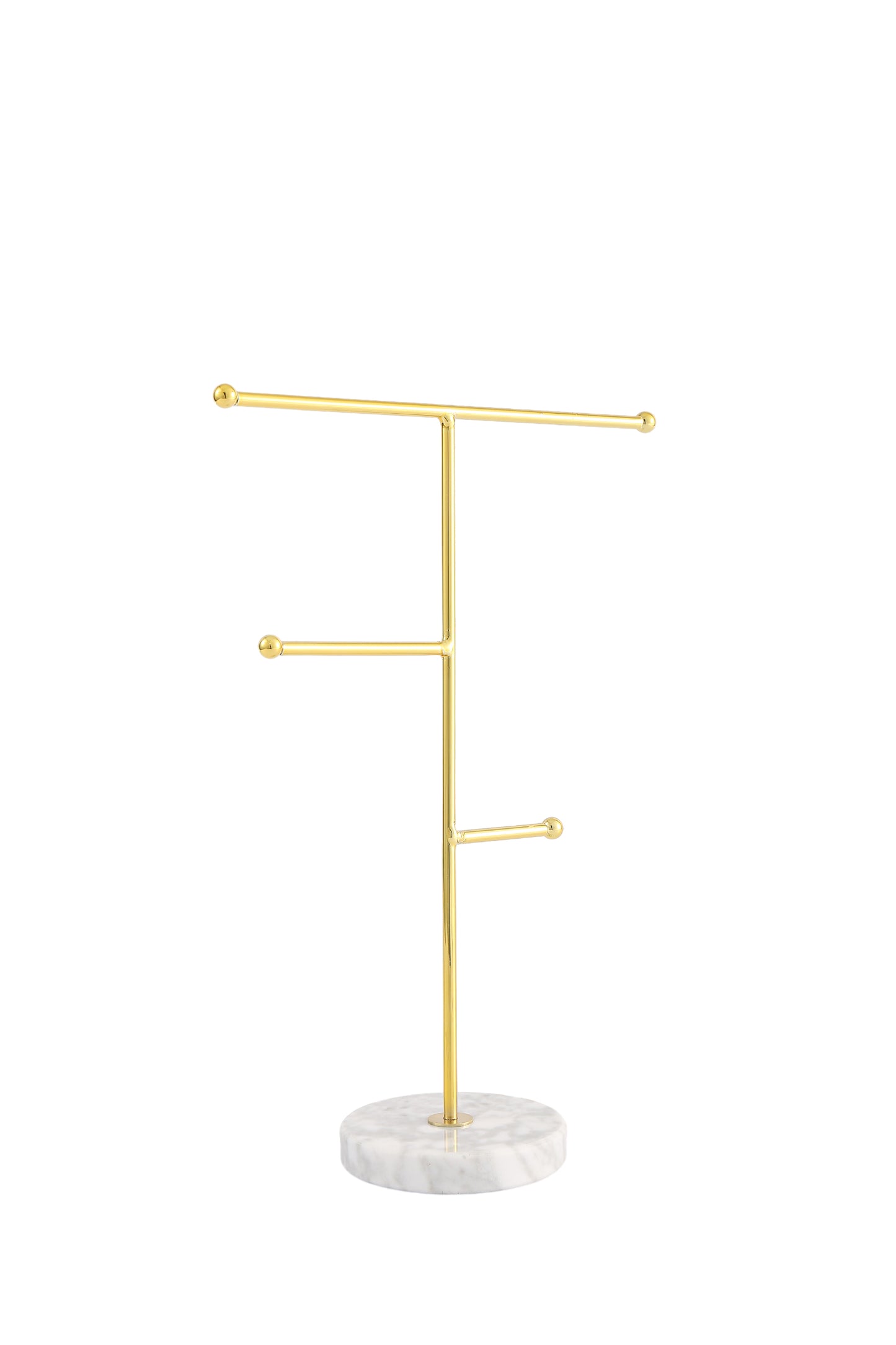 Jewelry stand gold marble