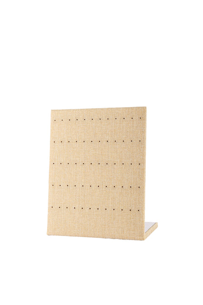 Beige linen earring rack