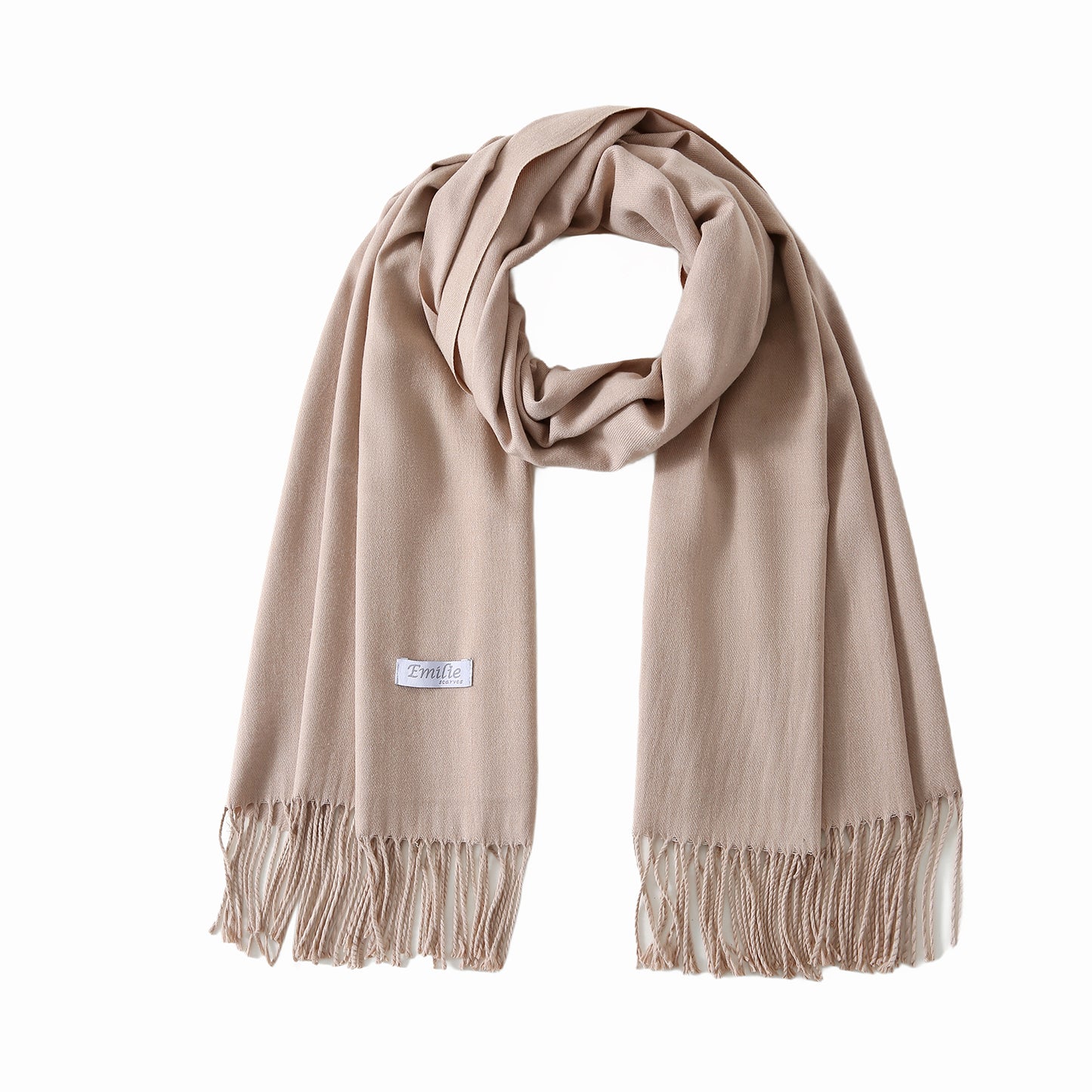 Pashmina sjaal donkerbeige