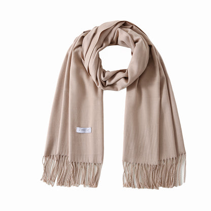 Pashmina sjaal donkerbeige