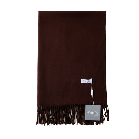 Châle pashmina noir 200 x 70 cm, 100 % polyester recyclé