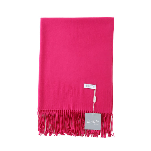 Châle pashmina noir 200 x 70 cm, 100 % polyester recyclé
