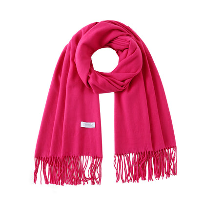 Pashmina sjaal fuchsia roze