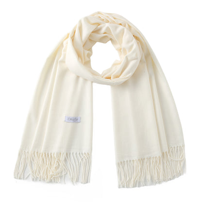 Pashmina sjaal gebroken wit