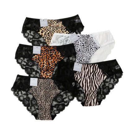 Multipack van 5 slips dierenprint