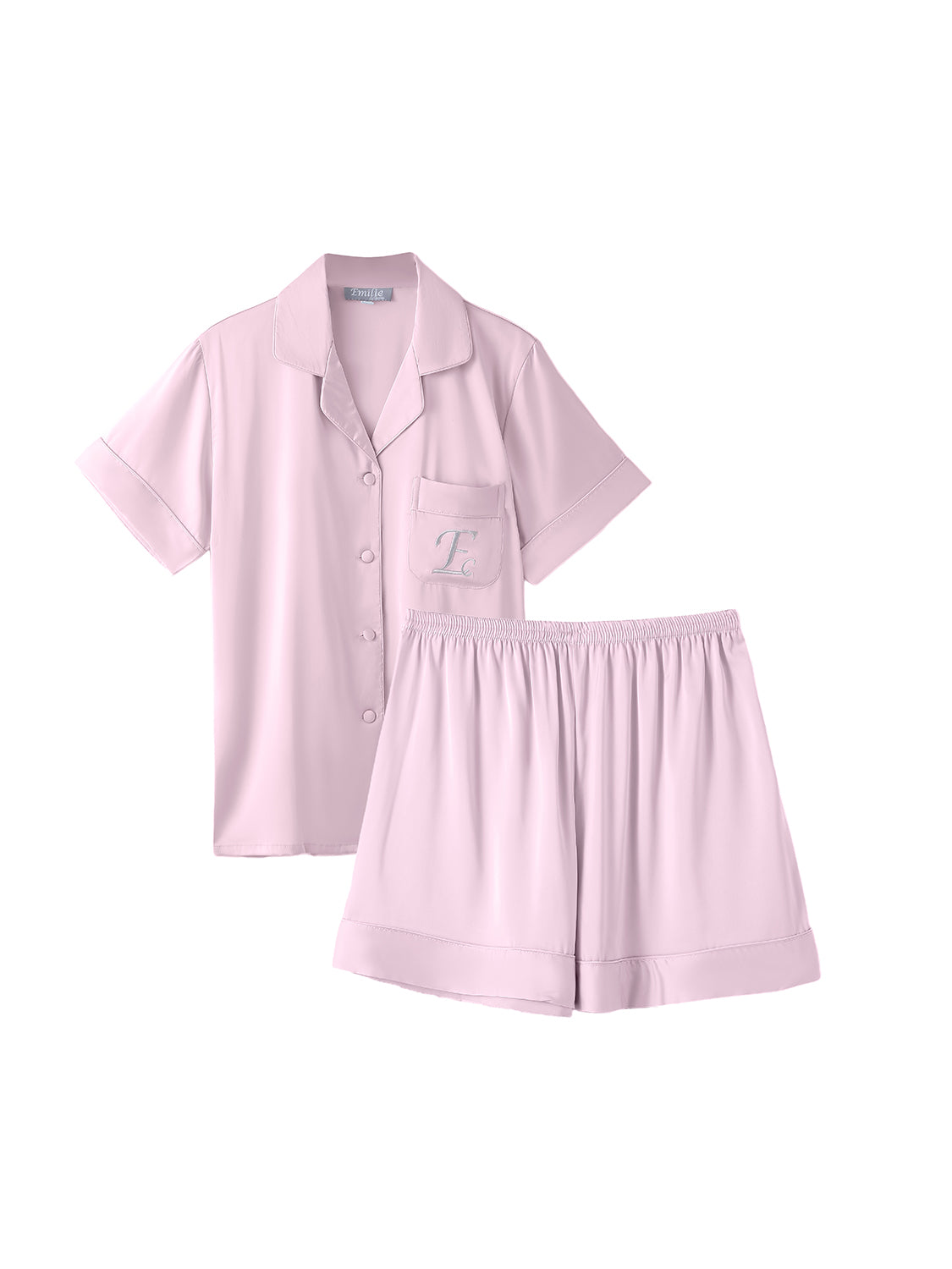 Satijnen Pyjamaset kort | Roze