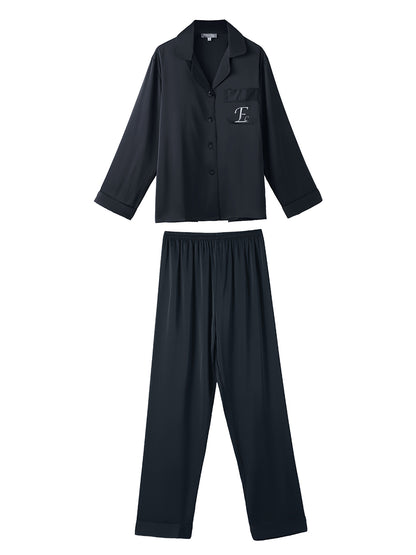 Satijnen Pyjamaset | Blauw