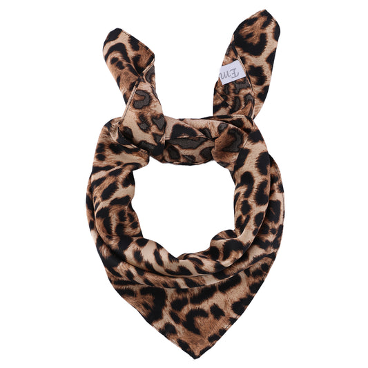 Scarf satin panther print