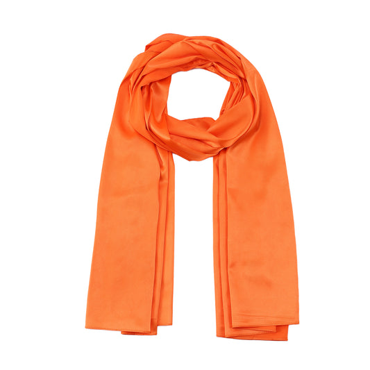 Scarf satin long orange