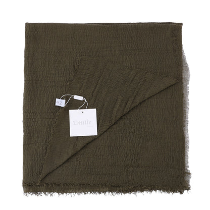 The crinkle scarf olive green