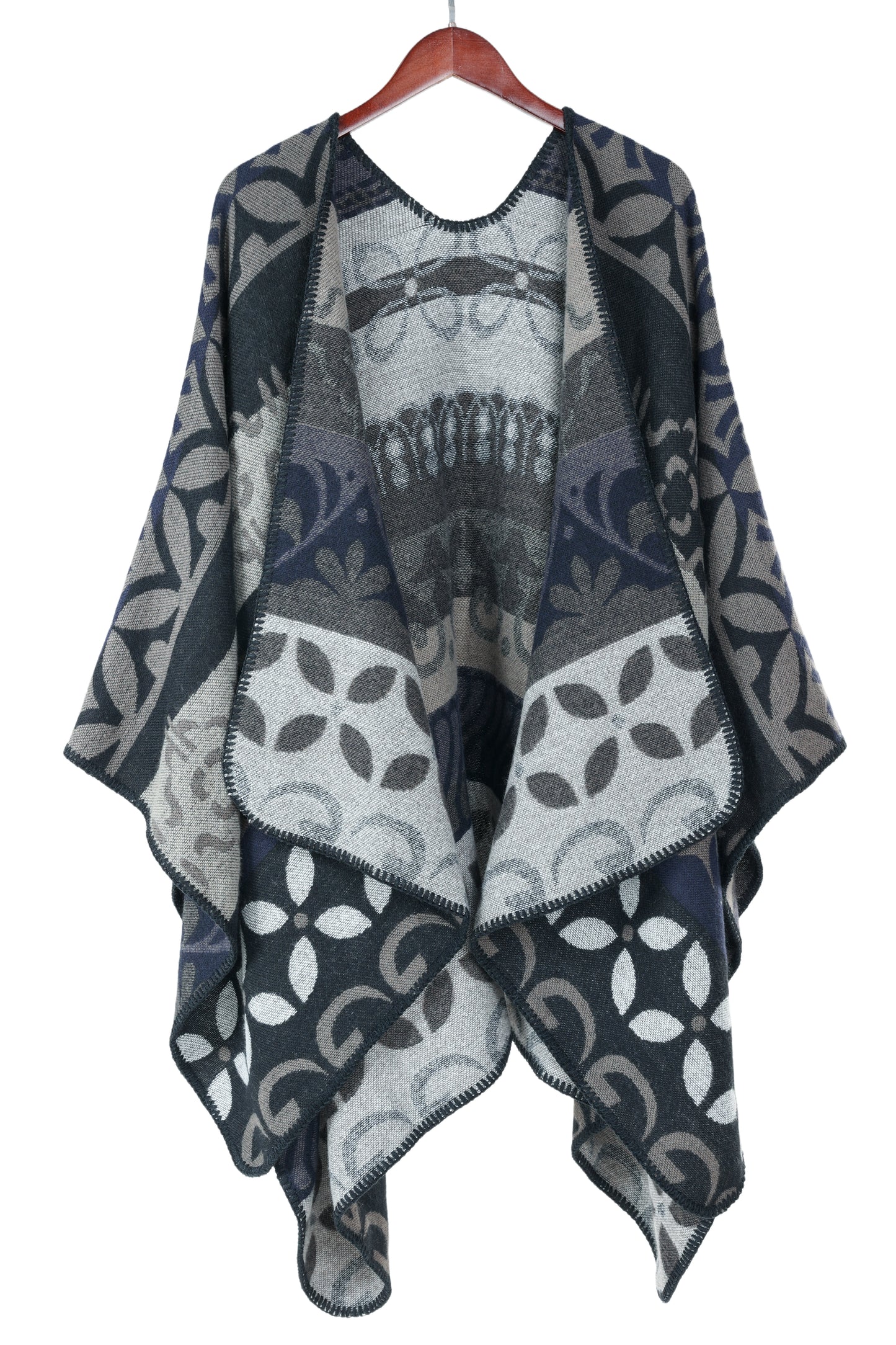 Poncho met print