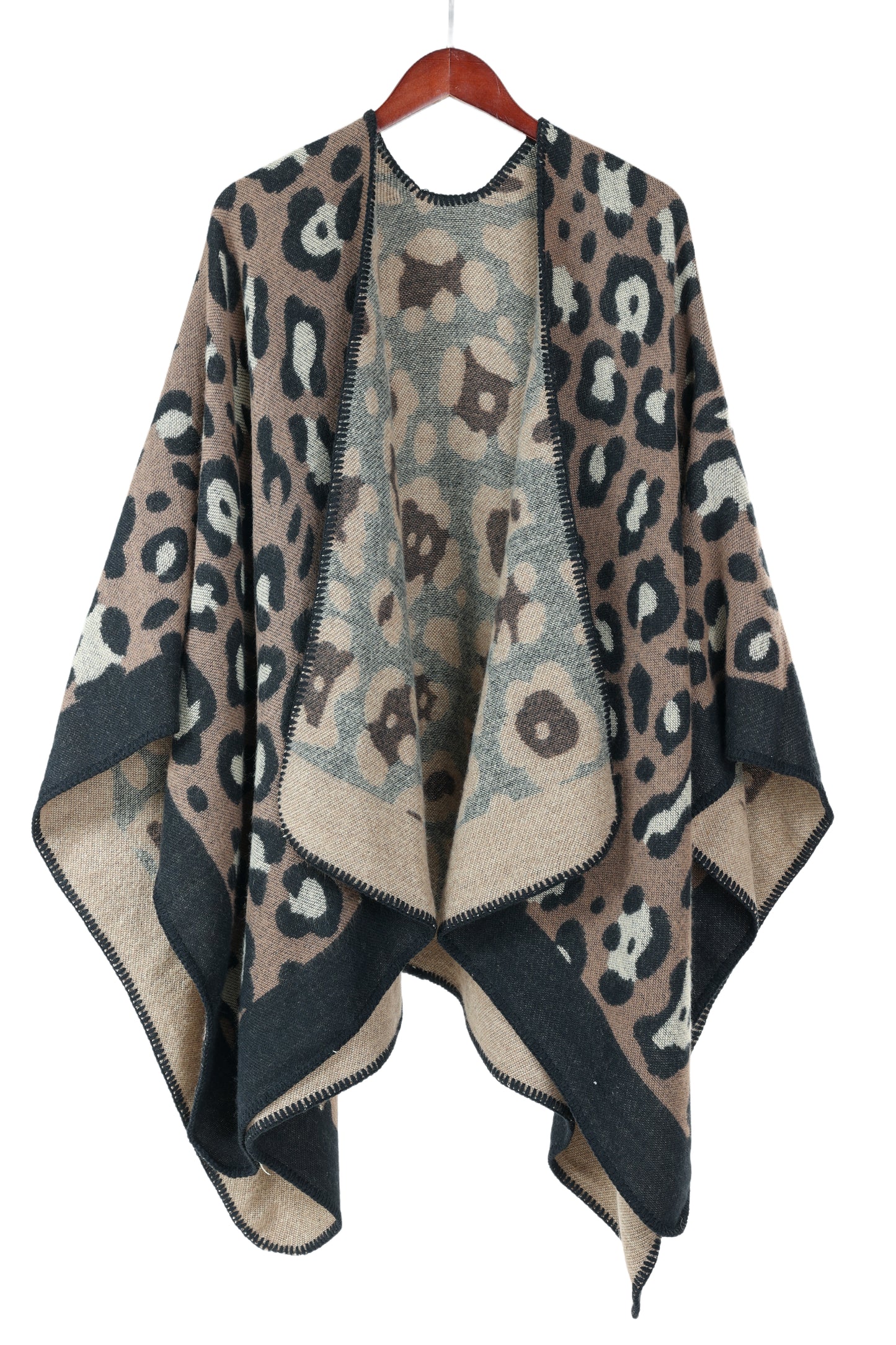 Poncho met print