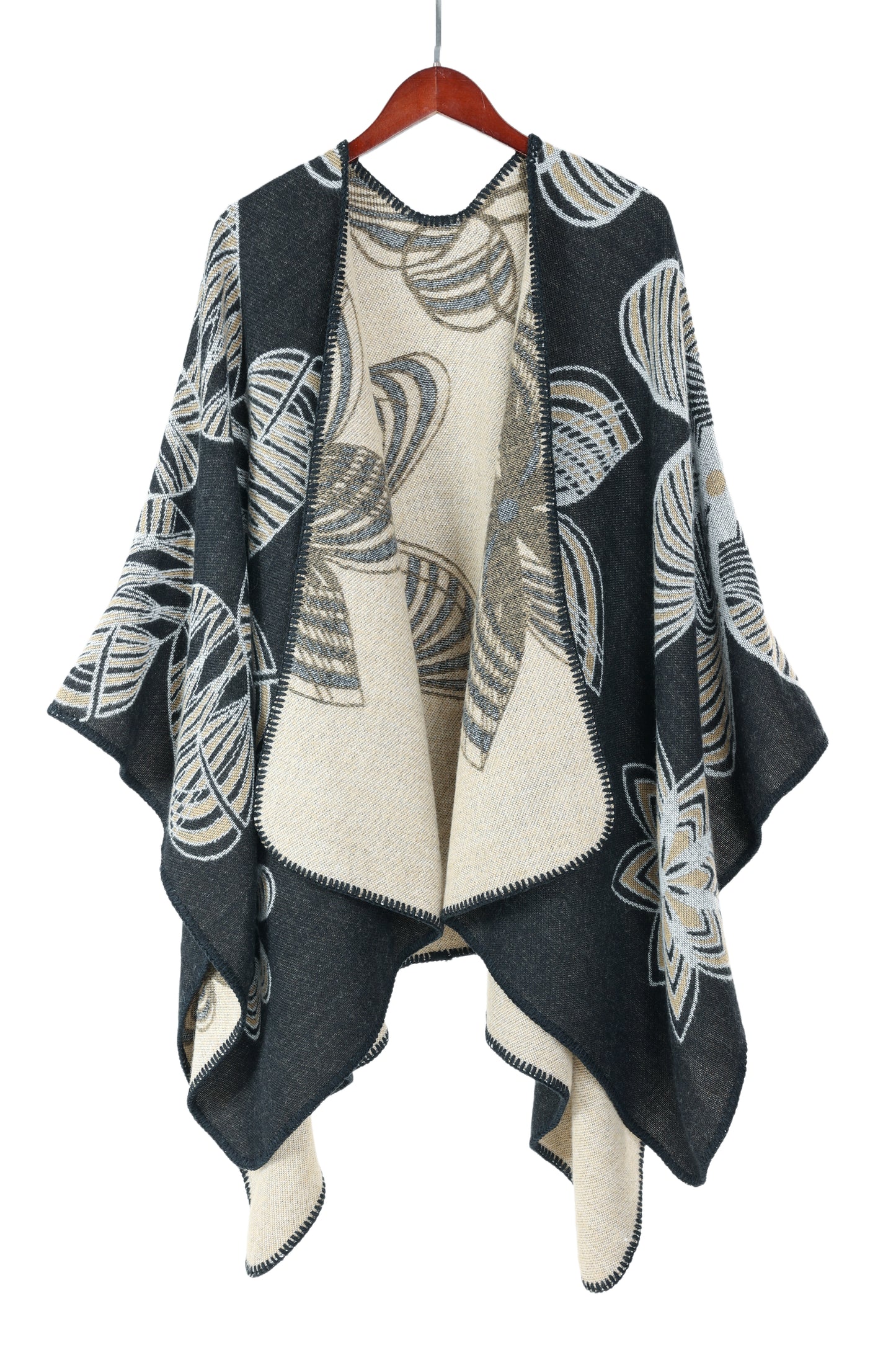 Poncho met print