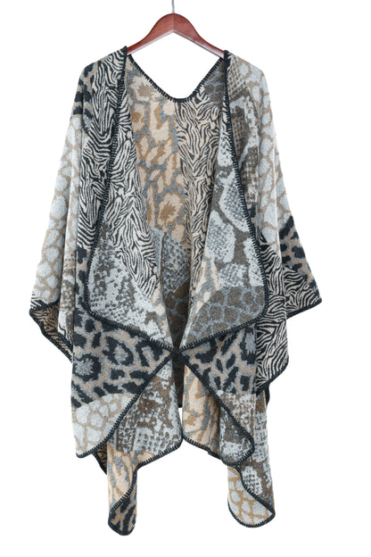 Poncho met print