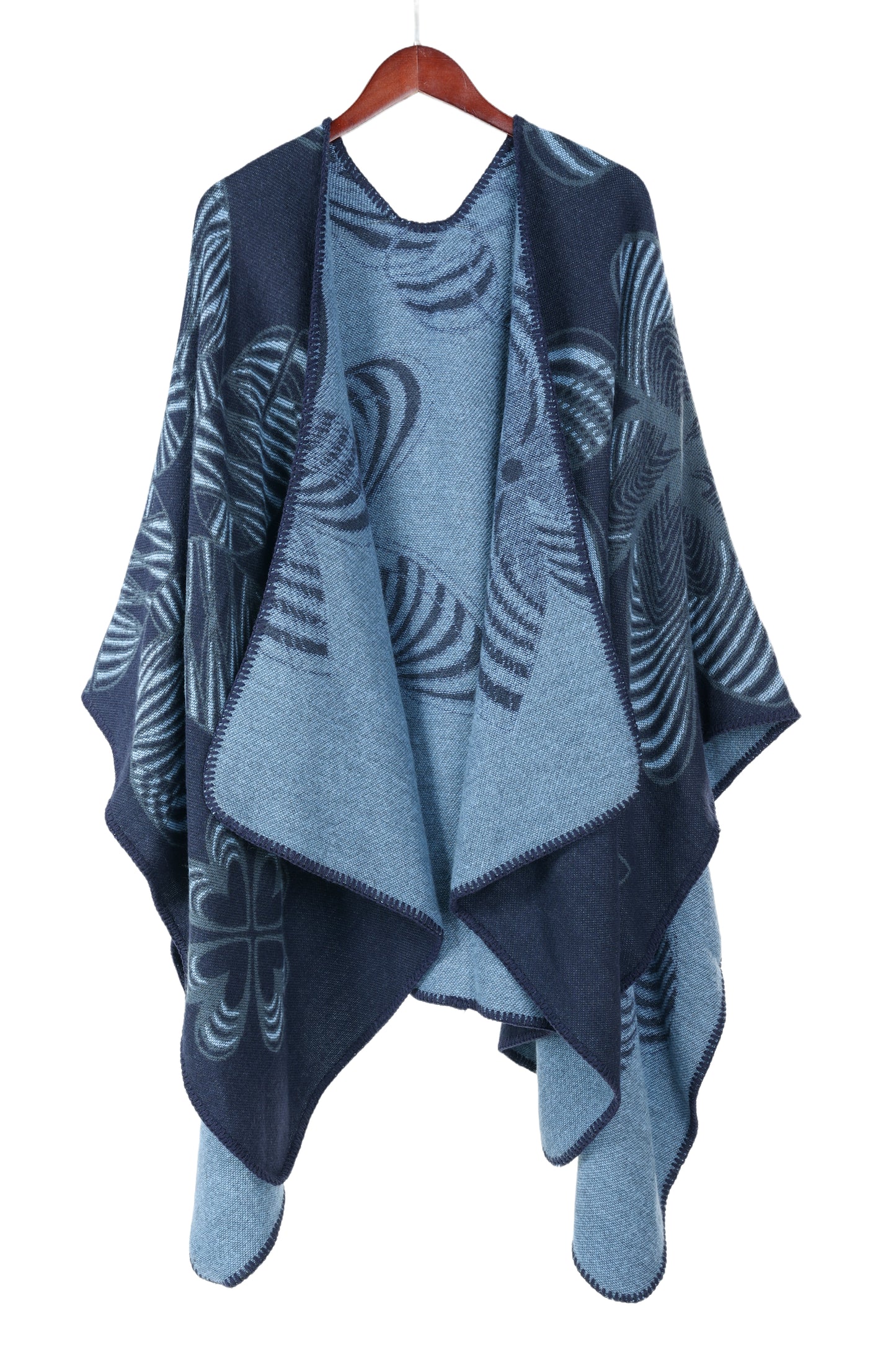 Poncho met print