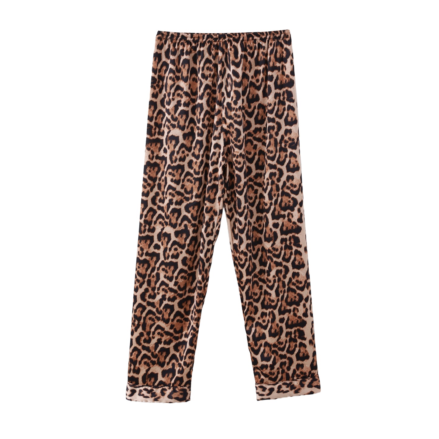 Pyjama  pyjamaset lang panterprint Satijn