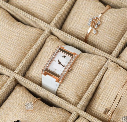 Bracelet box beige linen