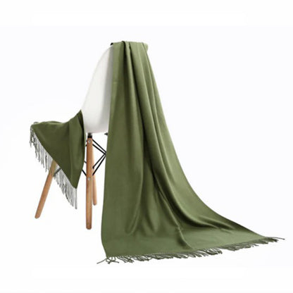 Pashmina scarf olive green