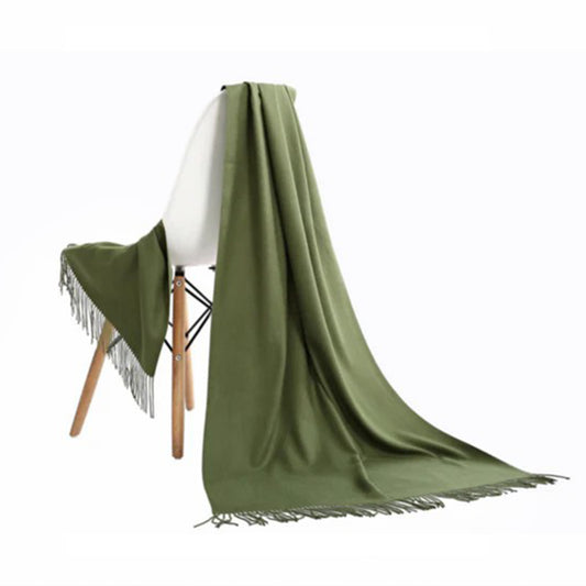 Pashmina scarf olive green