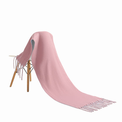 Two-tone winter scarf pink & blue