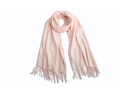 Pashmina sjaal bruidsmeisjes roze wit