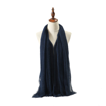 The all time essential scarf donkerblauw