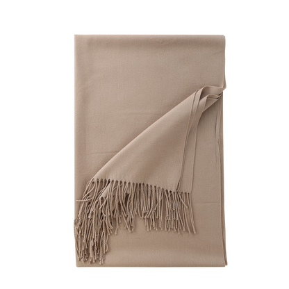 Pashmina sjaal donkerbeige