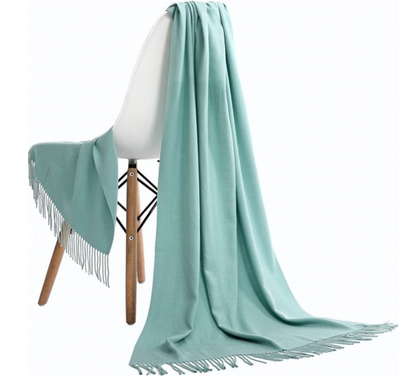 Pashmina sjaal donker mintgroen