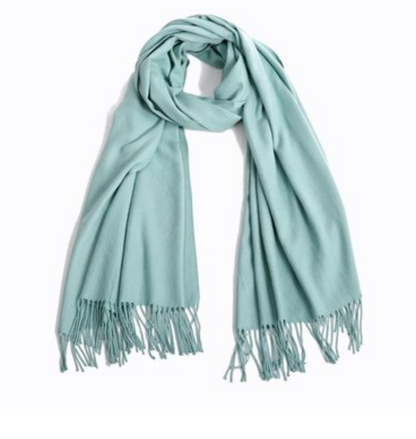 Pashmina sjaal donker mintgroen