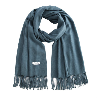 Pashmina sjaal jeansblauw