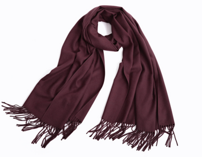 Pashmina sjaal bordeauxrood