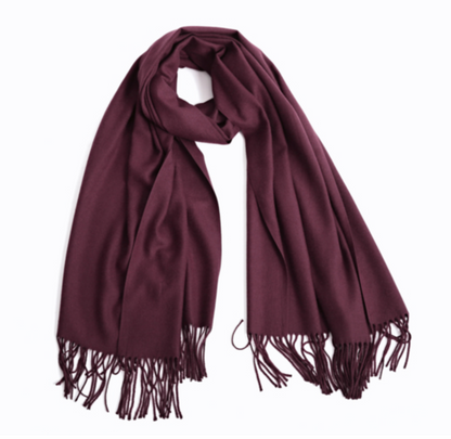 Pashmina sjaal bordeauxrood