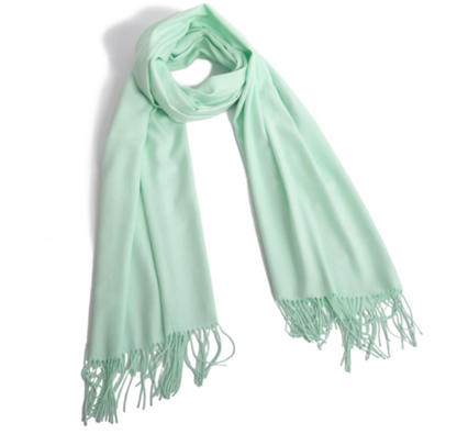 Pashmina sjaal licht mintgroen