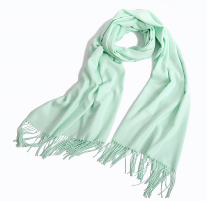 Pashmina sjaal licht mintgroen