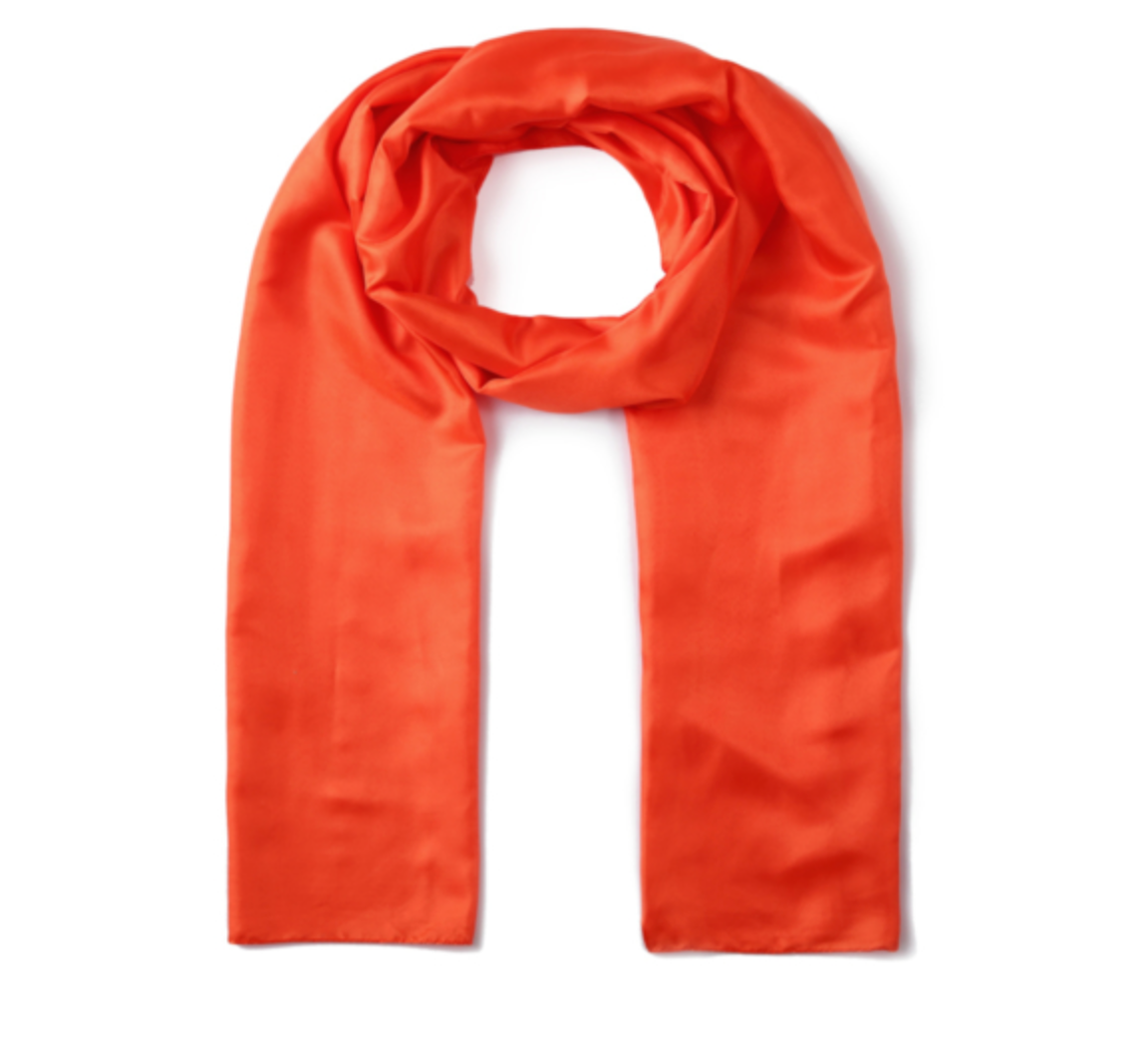Sjaal satijn lang oranje